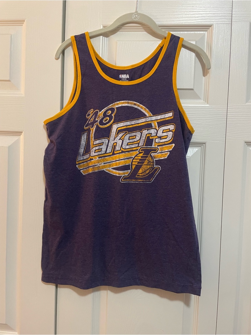 NBA Purple and Gold Lakers Sleeveless Jersey Tank